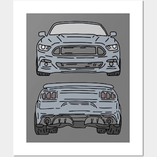 double view muscle car Posters and Art